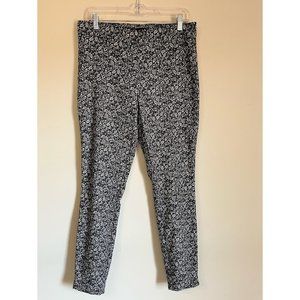 Jasmine & Juliana Pants. Size 10. Black and White. Floral Pattern.